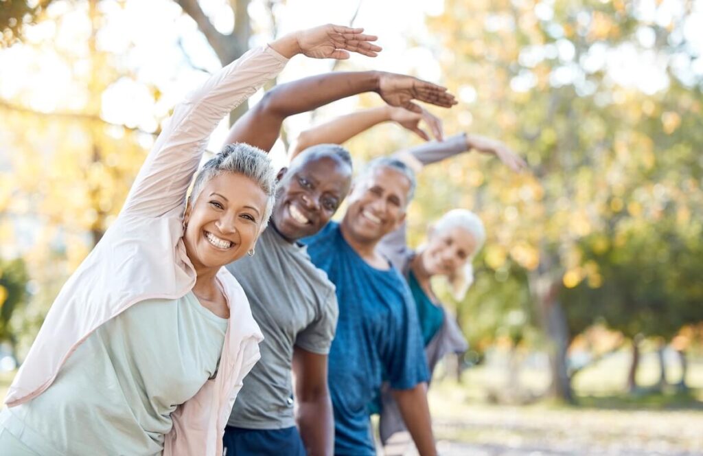 Seniors Exercising Together